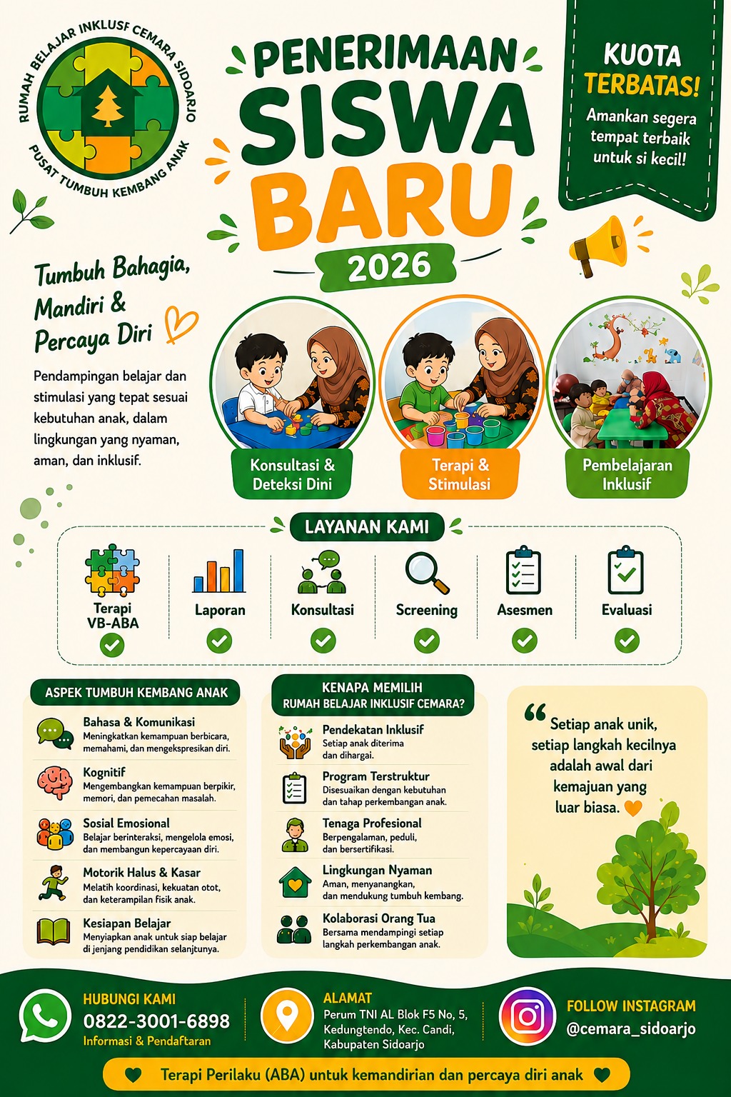 PPDB Rumah Belajar Inklusif Cemara Sudah Dibuka! 🌈